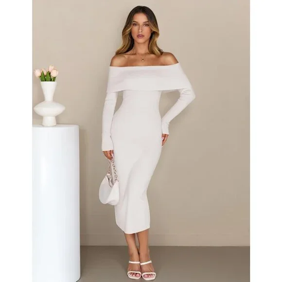 bodycon cocktail dresses Ladivine CC389 Elegantly Beaded Mini Dress Silver-Nude / 10